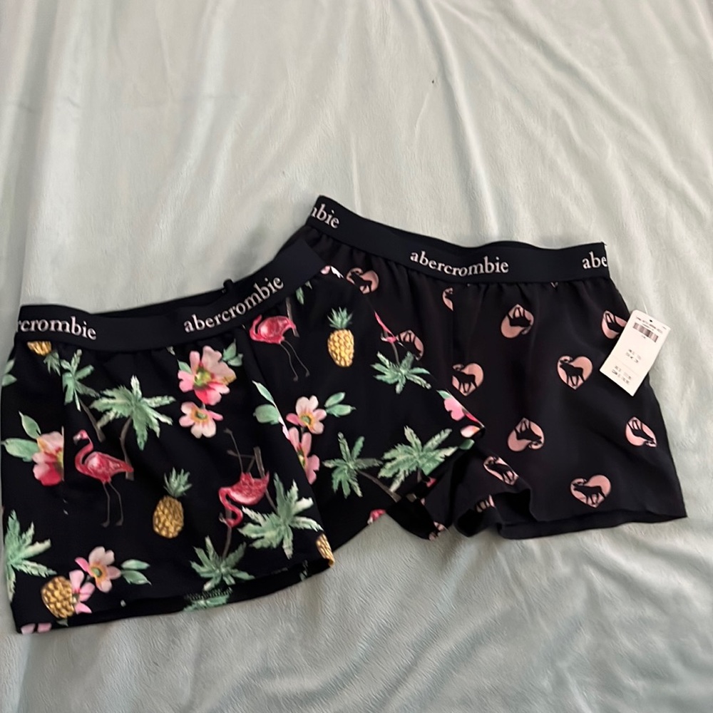 Two Abercrombie kids pj shorts new